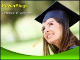 PowerPoint Template - Portrait of a female graduate looking up