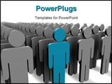 PowerPoint Template - grey 3d male figures