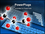 PowerPoint Template - Molecule structure and periodic table of elements. Digital illustration.
