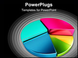 PowerPoint Template - A colorful 3d pie chart graph. High resolution render.