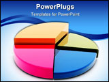 PowerPoint Template - 3d multi use pie chart graph in white background
