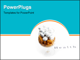 PowerPoint Template - medical dessert made of pills; health care symbols