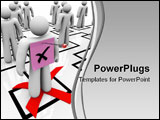 PowerPoint Template - An employee gets a pink slip symbolizing being fired in an organizational chart