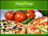 PowerPoint Template - fresh pizza deal with fresh toppings and hot cheese