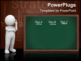 PowerPoint Template - Green chalkboard with plan lists and lots of copy space Making a backup plan