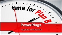 PowerPoint Template - An image of a nice clock with time for Plan B