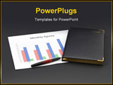 PowerPoint Template - a diary together with chart and pen