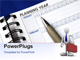 PowerPoint Template - Planning the year on the day planner