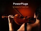 PowerPoint Template - Musician playing violin isolated on a background
