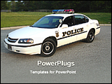 PowerPoint Template - a police car standing on a road