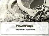 PowerPoint Template - handcuffs with keys for law enforcement