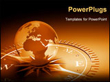 PowerPoint Template - globe sitting on a partial compass