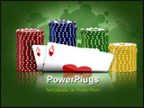 PowerPoint Template - Illustration with the subject of the poker game