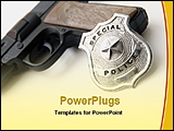 PowerPoint Template - police badge and gun