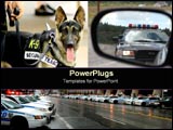 PowerPoint Template - Police images collage.