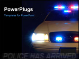 PowerPoint Template - long exposure to capture the full array of police car lights. 12mp camera.