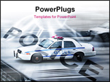 PowerPoint Template - police car in motion blur on the street of new york