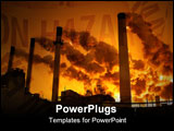 PowerPoint Template - est at small sizes.Coal plant emitting pollution. Burning coal is a leading cause of smog acid rain