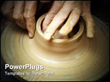 PowerPoint Template - potter working with clay on potter