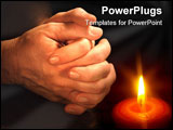 PowerPoint Template - a mans hands folded in prayer