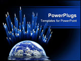 PowerPoint Template - Conceptual view of the global warming effect.World pray.