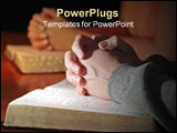 PowerPoint Template - A husband and wife praying together with their Holy Bibles