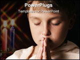 PowerPoint Template - child in prayer - horizontal softness added