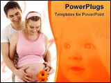 PowerPoint Template - picture of happy couple waiting for baby