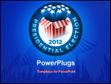 PowerPoint Template - Presidential Election Badge . Exploding American star box. All elements are layered in vector file