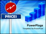 PowerPoint Template - Vector illustration of a sign pointing the increase of prices