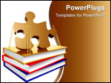 PowerPoint Template - Problem solution books metaphor 3d icon illustration