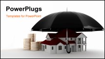 PowerPoint Template - 3d Property insurance concept
