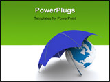 PowerPoint Template - Protection of an environment. Isolated 3D image.