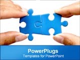 PowerPoint Template - putting two puzzle pieces together