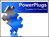 PowerPoint Template - two puzzle pieces balancing
