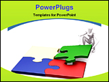 PowerPoint Template - image showing solving a puzzle