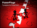 PowerPoint Template - Joining puzzle business concept 3d rendered illustration