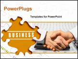 PowerPoint Template - Puzzle pieces with business terms written on them