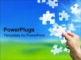 PowerPoint Template - Puzzle pieces falling