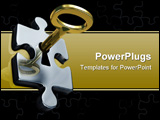 PowerPoint Template - Login (metaphor with a puzzles)