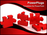 PowerPoint Template - Four parts of a puzzle,objects over white