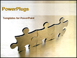 PowerPoint Template - three jigsaw puzzles attached together