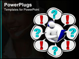 PowerPoint Template - A customer support operator is bombarded with questions and complaints