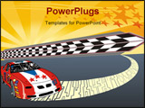 PowerPoint Template - Vector illustration of a fast racing car