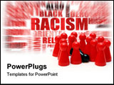 PowerPoint Template - Racism and Discrimination as a Grunge Background