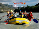 PowerPoint Template - an image of people doing rafting