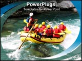 PowerPoint Template - White water rafting on the rapids of river Soca, Slovenia