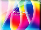 PowerPoint Template - abstract colorful background with lines and shadows