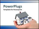 PowerPoint Template - A hand holding a small house