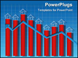 PowerPoint Template - The chart of growth in real estate